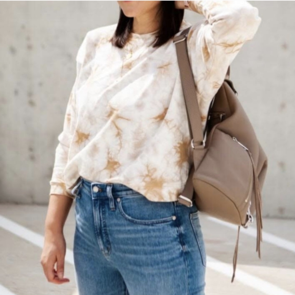 MADEWELL Tie Dye Swing Sweatshirt Cropped